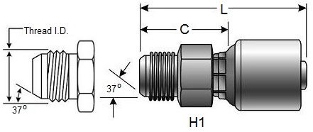 GATES MJ MEGACRIMP HOSE FITTINGS (G25165)