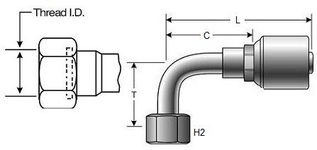 GATES FFORX90 MEGACRIMP HOSE FITTINGS (G25240)