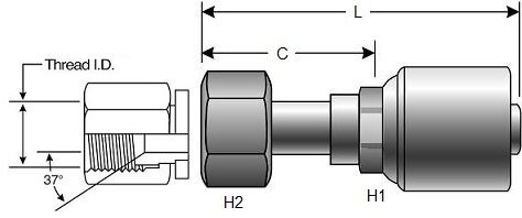 GATES FJX MEGACRIMP HOSE FITTINGS (G25170)