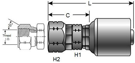 GATES FKX MEGACRIMP HOSE FITTINGS (G25910)
