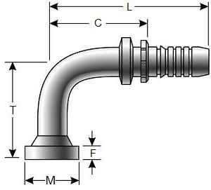 GATES FLC90 GLOBALSPIRAL HOSE FITTINGS (G20415)