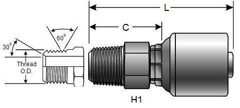 GATES MP MEGACRIMP HOSE FITTINGS (G25100)